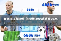 亚洲杯决赛规则（亚洲杯预选赛赛程2025）