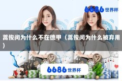 蒿俊闵为什么不在德甲（蒿俊闵为什么被弃用）