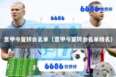 意甲今夏转会名单（意甲今夏转会名单排名）