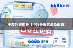 中超外援现身（中超外援名单及国籍）