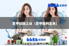 意甲驳回上诉（意甲裁判名单）